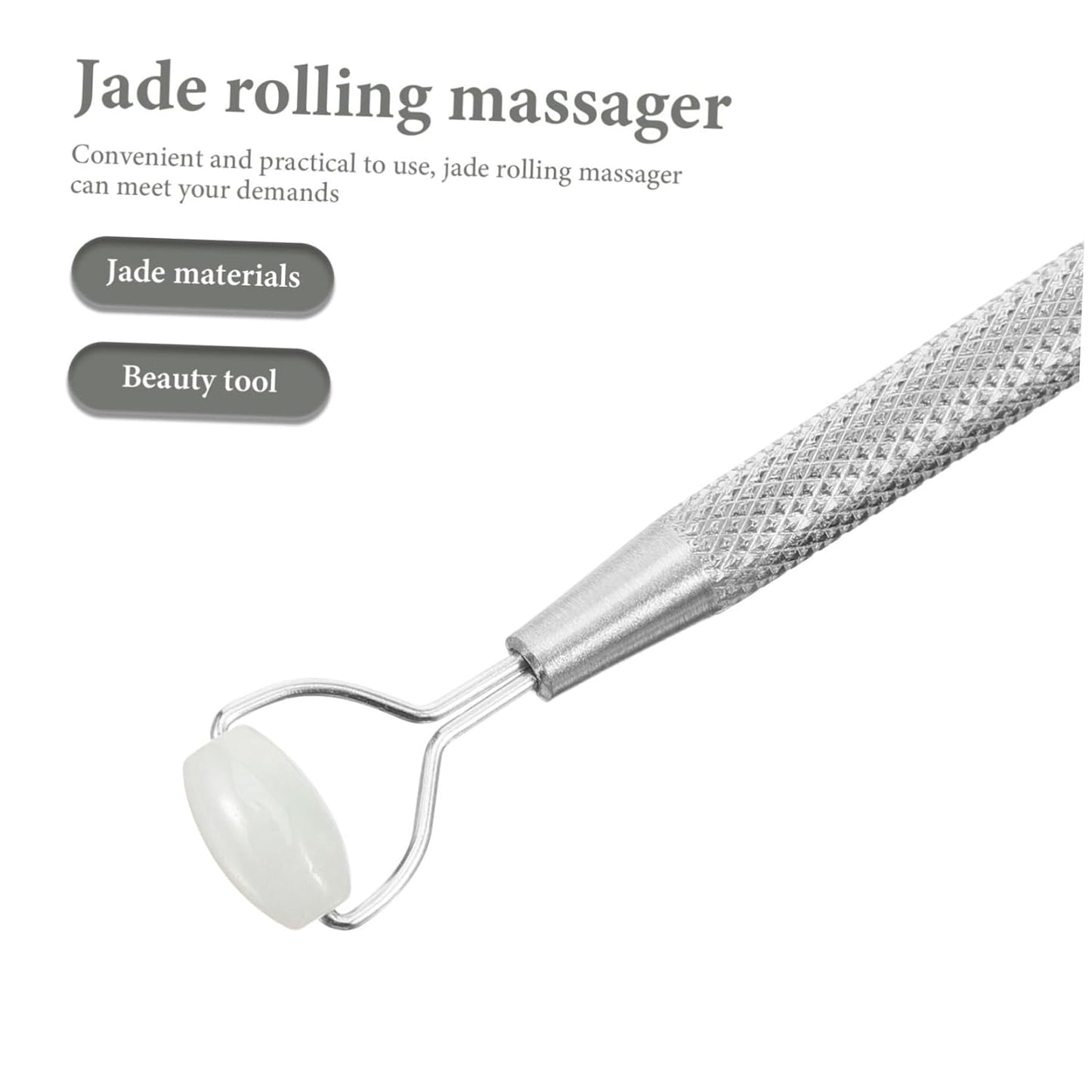 Jade Facial Skin Massager Stainless Steel Face Massager Jade Rolling Facial Massager Jade Face Massager Jade