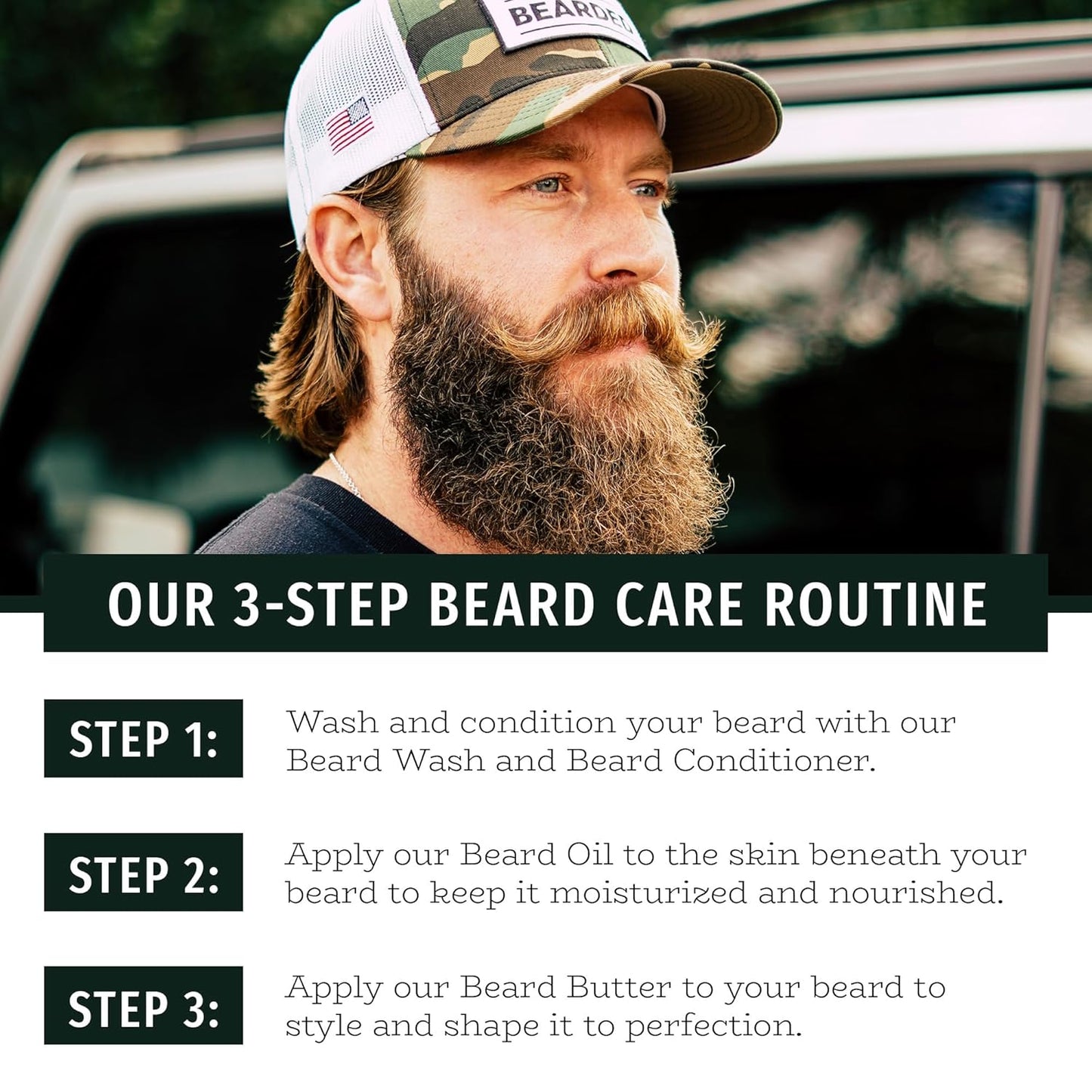 : Premium All-Natural Beard Care for Men - Jojoba Beard Oil for Dry Flaky Skin, 1 Fl Oz, Made in the USA, Executive Scented with Cedar and Vanilla