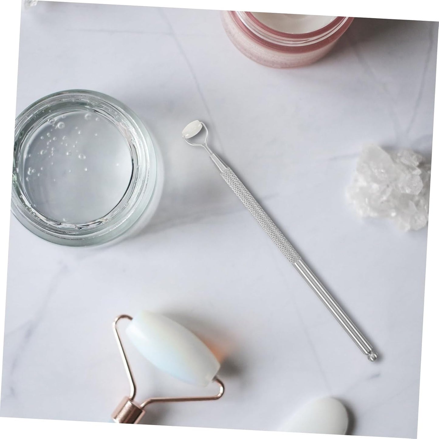 Jade Facial Skin Massager Stainless Steel Face Massager Jade Rolling Facial Massager Jade Face Massager Jade