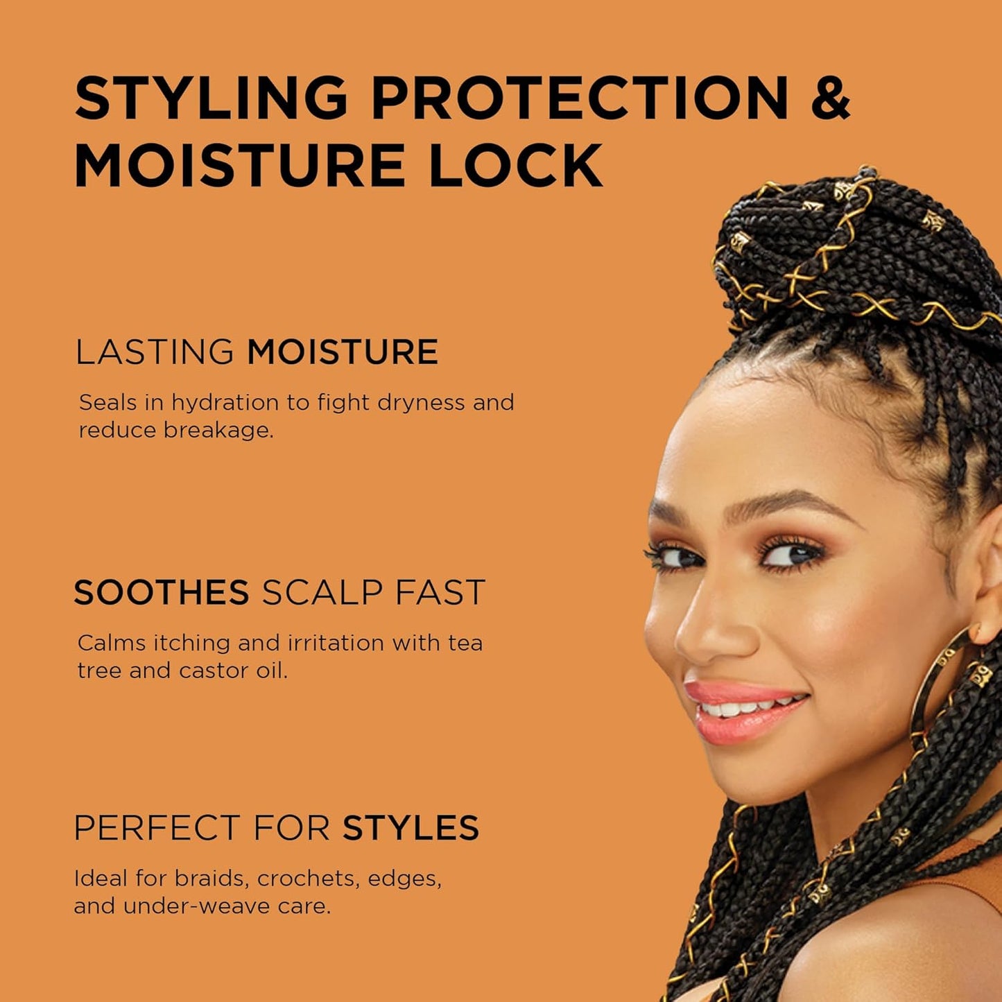 Black Castor Miracle Hair & Scalp Sealing Oil - Locks in Moisture & Soothes, Contains Black Castor Oil, Tea Tree Oil, Soybean Oil 6 Oz (3 Pack)